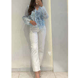 Boy Fit Kesik Paça Jean -BEYAZ