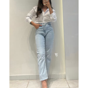 Taşlı Yüksek Bel Jean