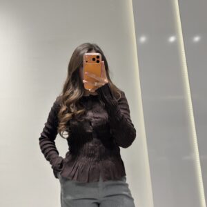 Dilvin Düğmeli Gipeli Gömlek -ACI KAHVE