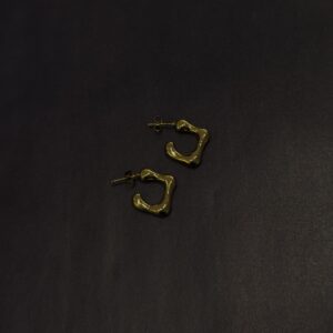 Çelik Desenli Küpe -GOLD