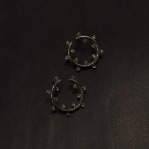 Çelik Taş Detay Küpe -GÜMÜŞ