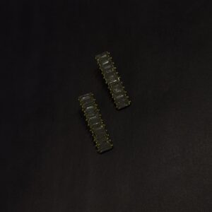 Çelik Taş Detay Küpe -GOLD