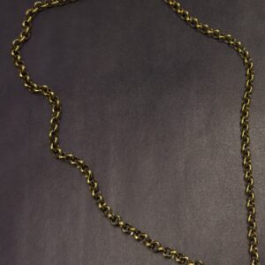 Çelik Kalın Halka Kolye -GOLD