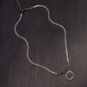 Çelik İtalyan Zincirli Kolye -GÜMÜŞ