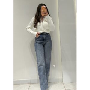 Mom Fit Jean -KOYU MAVİ