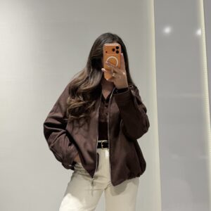 Süet Bomber Ceket -ACI KAHVE