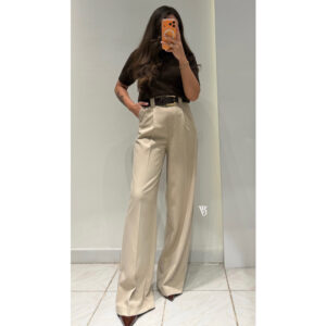 Dilvin Kemerli Yüksek Bel Pantolon -TAŞ