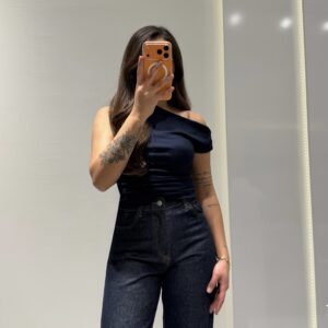 Dilvin Asimetrik Top -LACİVERT