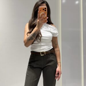 Dilvin Asimetrik Top -BEYAZ