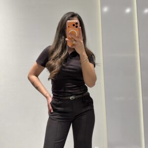 Dilvin Polo Yaka Top -ACI KAHVE