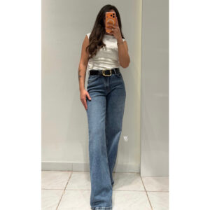 Kemerli Wide Leg Jean