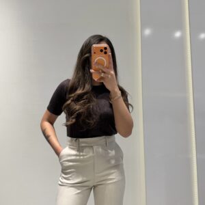 Dilvin Bisiklet Yaka Kısa Kollu Triko Bluz -ACI KAHVE