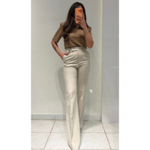 Dilvin Geniş Paça Pantolon -TAŞ