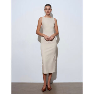 Dilvin Extra Slim Fit Midi Elbise -TAŞ