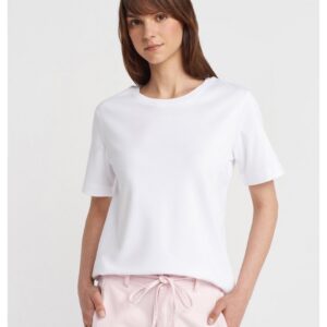 Dilvin %100 Pamuklu T-shirt -BEYAZ